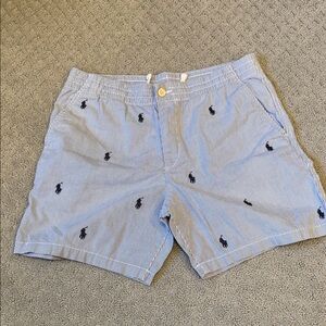 Polo by Ralph Lauren Blue and White Striped Shorts 0218